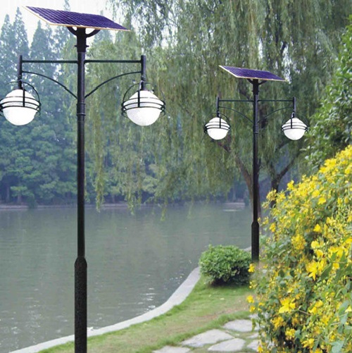  3M 7W Double Lamps Solar LED Garden Light
